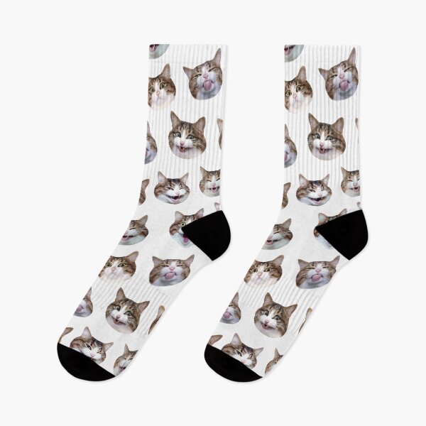Item preview, Funny shocked cat face pattern seamless designed and sold by BeebooDesign.