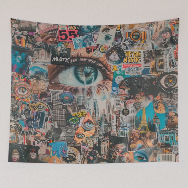 Item preview, Urban Surreal Mystic Eye Collage Art designed and sold by Mystikos Art.