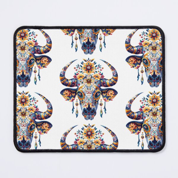 Item preview, Bold Bohemian Bull: Unleash the Spirit of Fiesta with our Sugar Skull Spectacle! designed and sold by Ignorant-Artist.