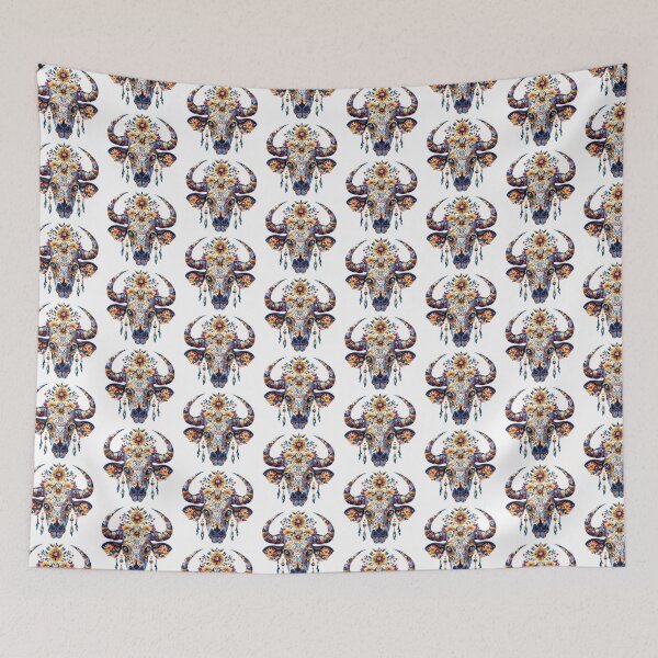 Item preview, Bold Bohemian Bull: Unleash the Spirit of Fiesta with our Sugar Skull Spectacle! designed and sold by Ignorant-Artist.