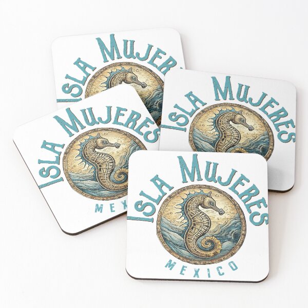 Item preview, Isla Mujeres Mexico Vintage Seahorse Design designed and sold by Futurebeachbum.