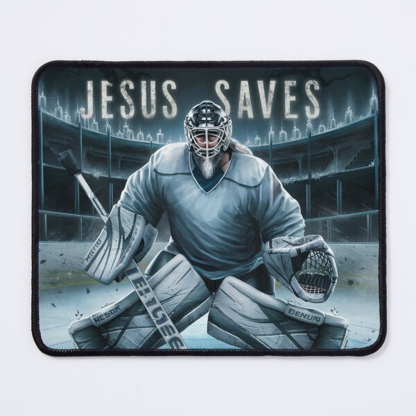 Item preview, JESUS SAVES HOCKEY GOALKEEPER designed and sold by Obinne.