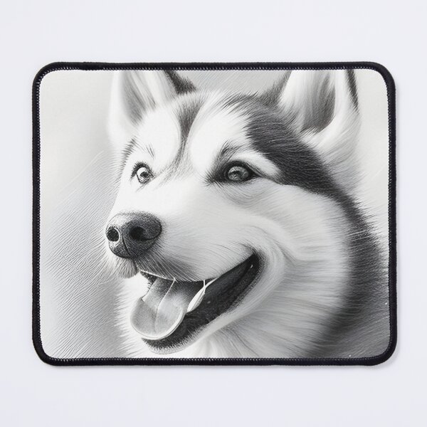 Item preview, Black and white husky pencil drawing designed and sold by Pencil-Art.