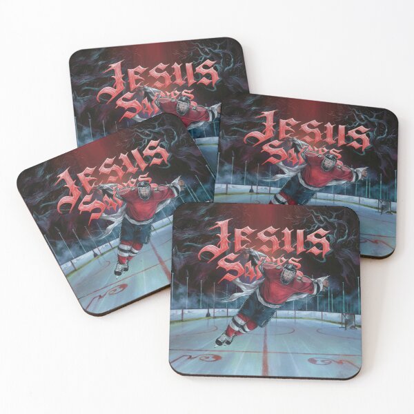 Artikelvorschau, JESUS RETTET DEN LUSTIGEN HOCKEYTORHÜTER entworfen und verkauft von Obinne.