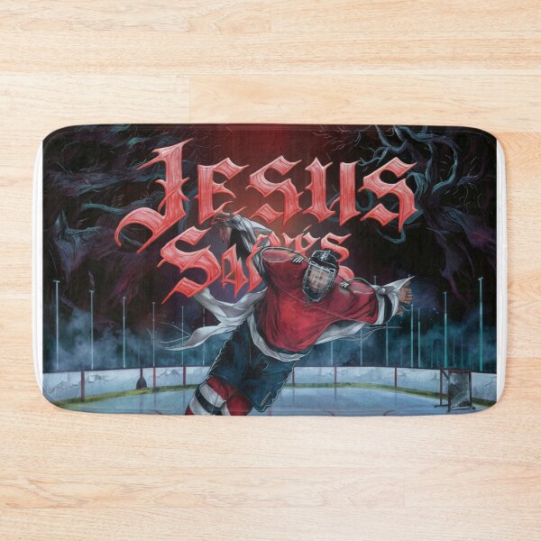 Item preview,  JESUS SAVES FUNNY HOCKEY GOALKEEPER  designed and sold by Obinne.