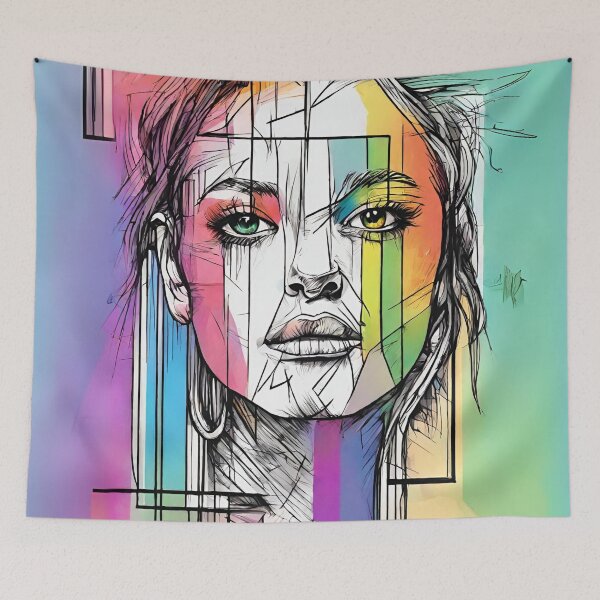 Item preview, Rainbow Pride Portrait designed and sold by letsgetinspired.