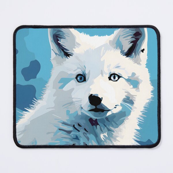 Item preview, Arctic fox portraits drawing. animal colorful. Animal throw pillow. designed and sold by formform.