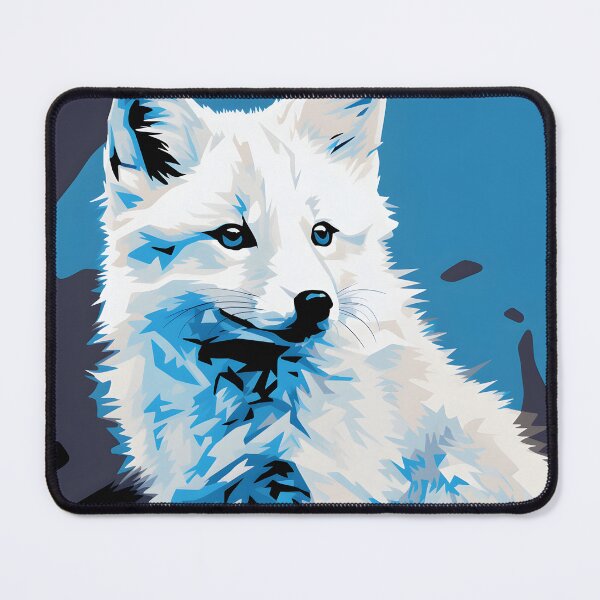 Item preview, Arctic fox portraits drawing. animal colorful. Animal throw pillow. designed and sold by formform.