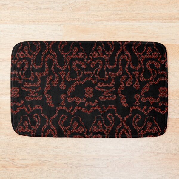 Item preview, Black on Red negative  pattern Squiggle  designed and sold by GreyMoonForest.