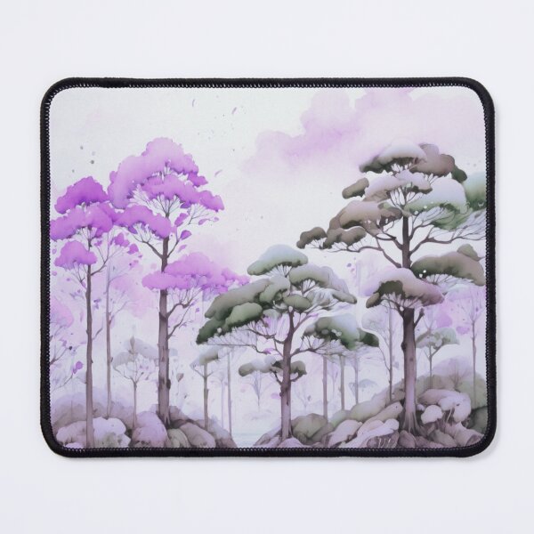 Item preview, Forest scene violet and grey designed and sold by Flowersonstuff.