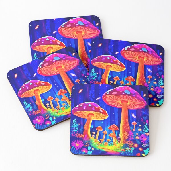Item preview, Colorful Gaint Mushroom Art designed and sold by Health And Fitness Posts e-Store.