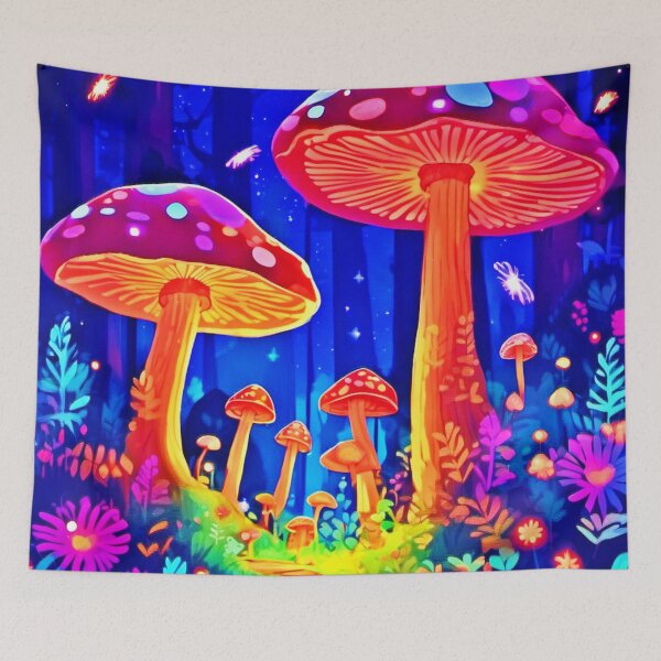 Item preview, Colorful Gaint Mushroom Art designed and sold by Health And Fitness Posts e-Store.