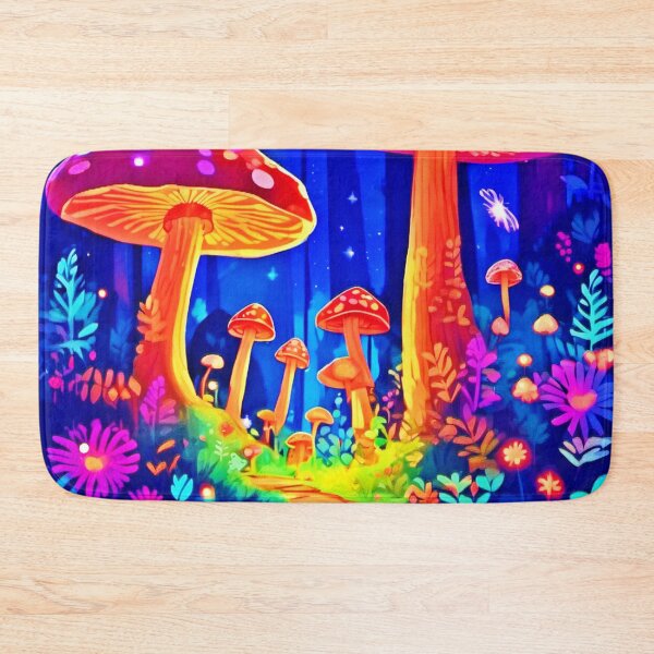 Item preview, Colorful Gaint Mushroom Art designed and sold by Health And Fitness Posts e-Store.
