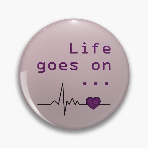 Item preview, Cardiogram of the heart with the inscription "Life goes on ..." designed and sold by Cherevan.