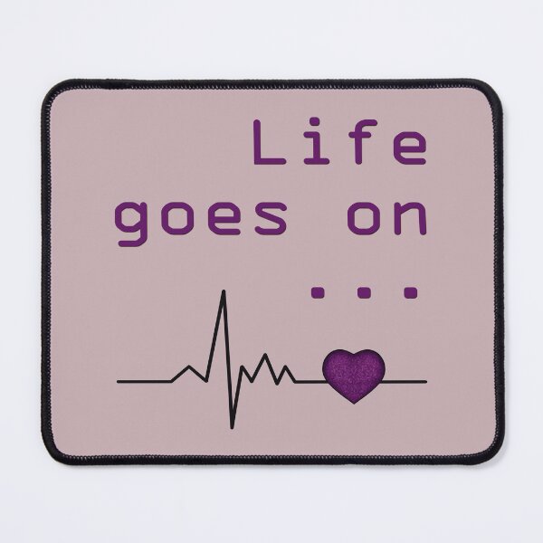 Item preview, Cardiogram of the heart with the inscription "Life goes on ..." designed and sold by Cherevan.