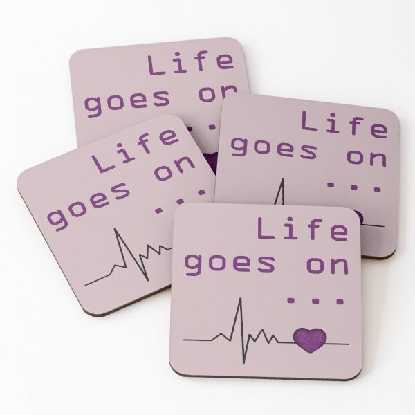 Item preview, Cardiogram of the heart with the inscription "Life goes on ..." designed and sold by Cherevan.