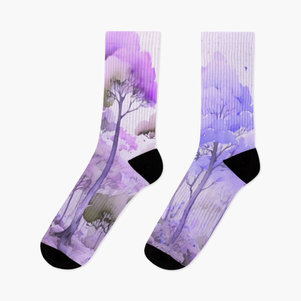 Item preview, Forest scene purple and pink  designed and sold by Flowersonstuff.