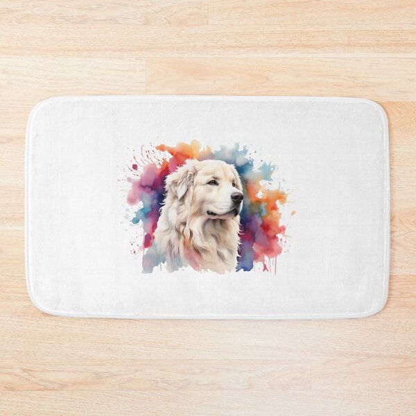 Item preview, a Pyrenean mountain dog as a watercolor designed and sold by Rose Design & Photos.