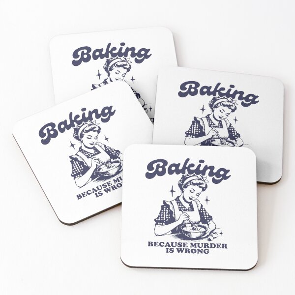 Item preview, Baking Because Murder Is Wrong designed and sold by hermine-martin.
