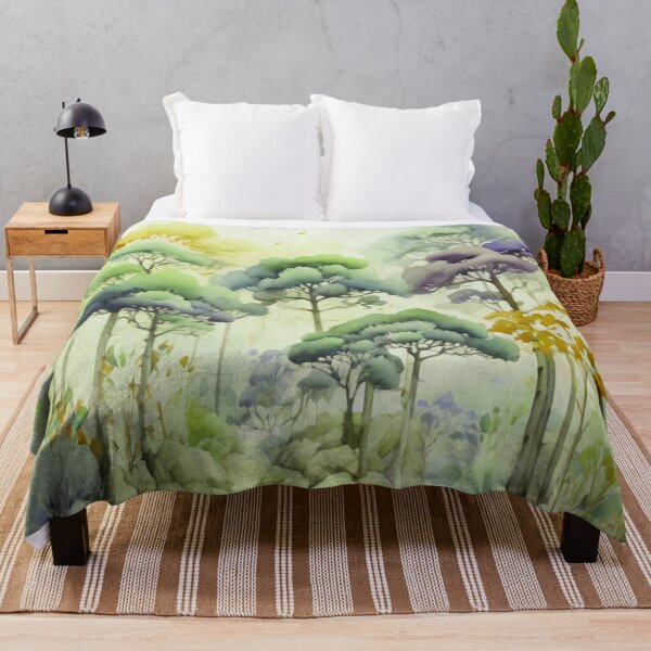 Item preview, Forest scene in green designed and sold by Flowersonstuff.