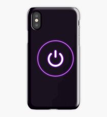 Bright Neon Purple Turn Me On and Power Me Up iPhone Case