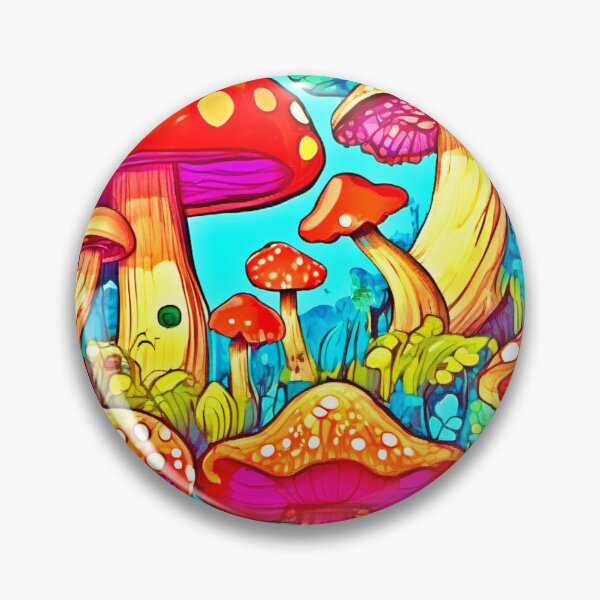 Item preview, Vibrant Mushroom Illustration Art designed and sold by Health And Fitness Posts e-Store.