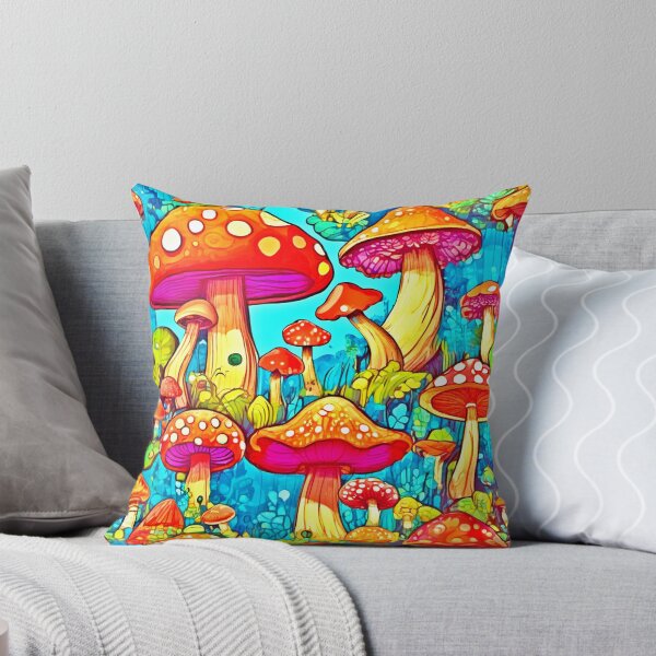 Item preview, Vibrant Mushroom Illustration Art designed and sold by Health And Fitness Posts e-Store.