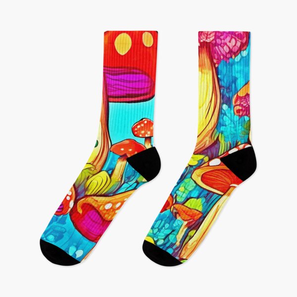 Item preview, Vibrant Mushroom Illustration Art designed and sold by Health And Fitness Posts e-Store.