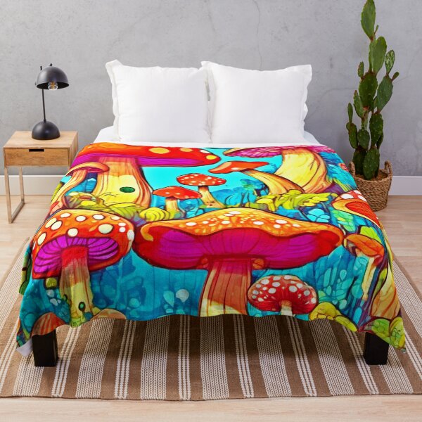 Item preview, Vibrant Mushroom Illustration Art designed and sold by Health And Fitness Posts e-Store.
