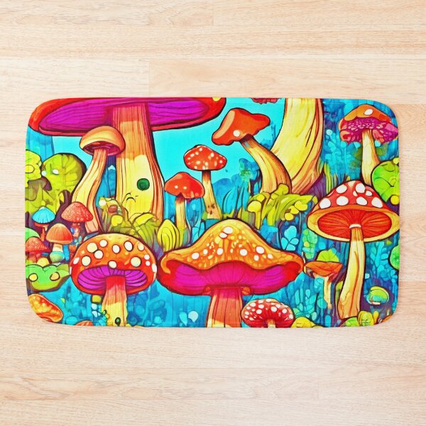 Item preview, Vibrant Mushroom Illustration Art designed and sold by Health And Fitness Posts e-Store.