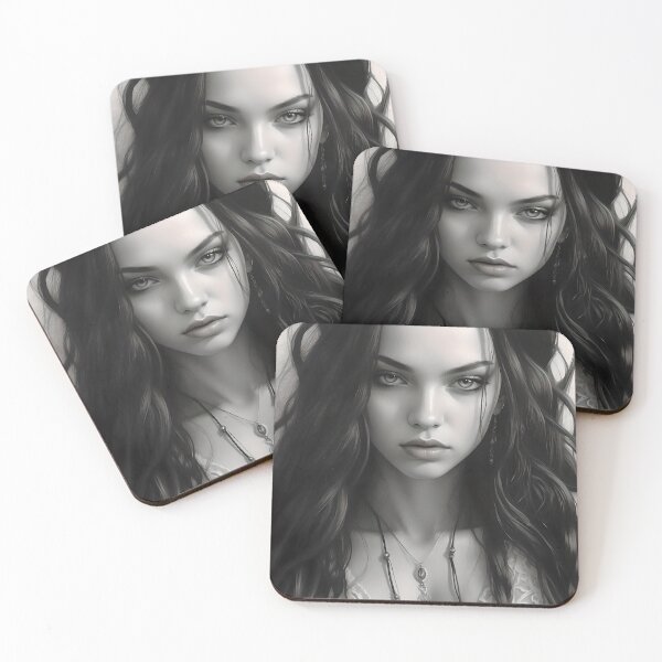 Item preview, Hypnotic Beauty: Monochromatic Portrait designed and sold by ShadeScapeArt.