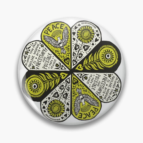 Item preview, No Nuclear Weapons Flower Peace Pope Francis  designed and sold by SarahFullerArt.