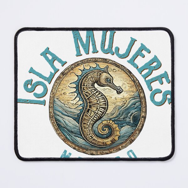 Item preview, Isla Mujeres Mexico Vintage Seahorse Design designed and sold by Futurebeachbum.