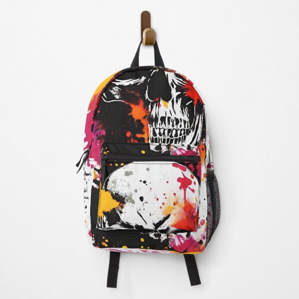 Item preview, Pink and Black Street Art Skull with a touch a yellow designed and sold by Artsy-Appeal.