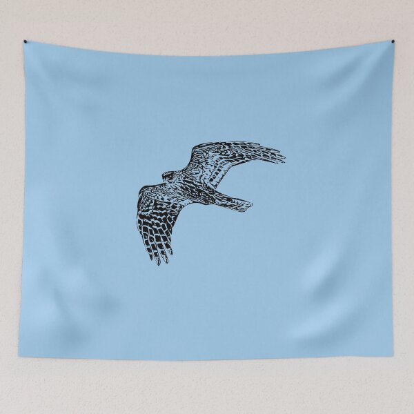 Item preview,  Northern Harrier Marsh Hawk Flying Black Design  designed and sold by designsasstultd.