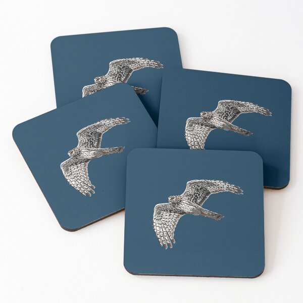 Item preview, Northern Harrier Marsh Hawk Flying White Alternate Design  designed and sold by designsasstultd.