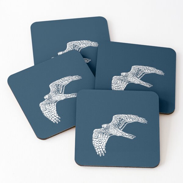 Item preview, Northern Harrier Marsh Hawk Flying White Design  designed and sold by designsasstultd.