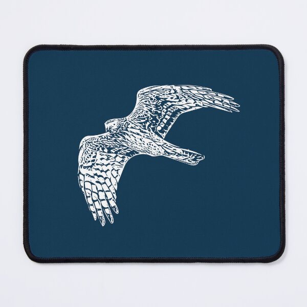 Item preview, Northern Harrier Marsh Hawk Flying White Design designed and sold by designsasstultd.