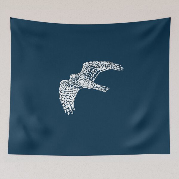 Item preview, Northern Harrier Marsh Hawk Flying White Design  designed and sold by designsasstultd.