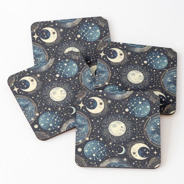 Item preview, Whispering Cosmos Intertwined Moons and Constellations' Silent Song designed and sold by ArtComixHaven.