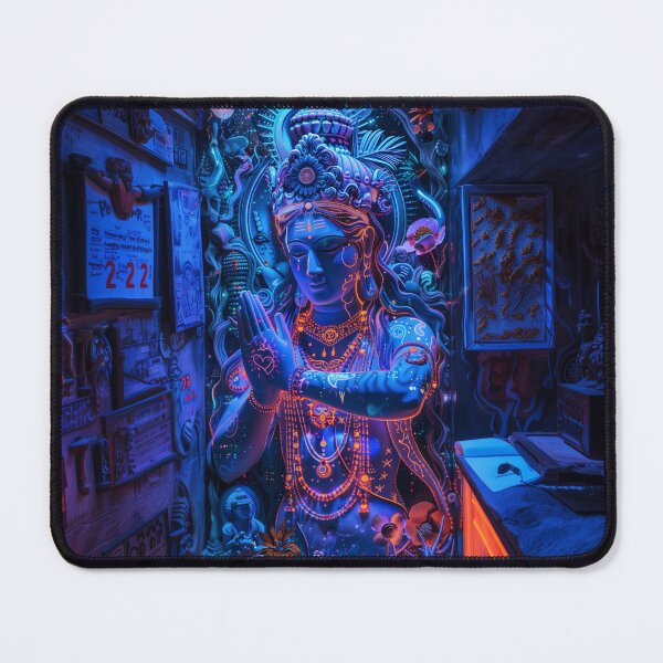 Item preview, Blacklight Lord Shiva Psychedelic Visionary Art designed and sold by Mystikos Art.