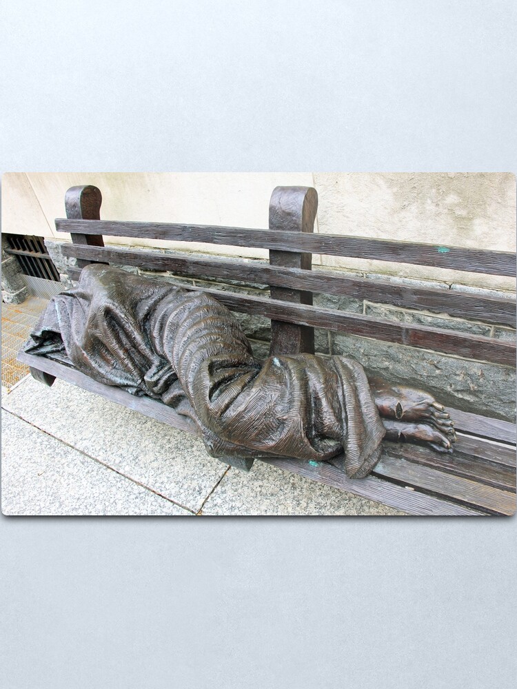 Alternate view of Homeless Jesus Metal Print