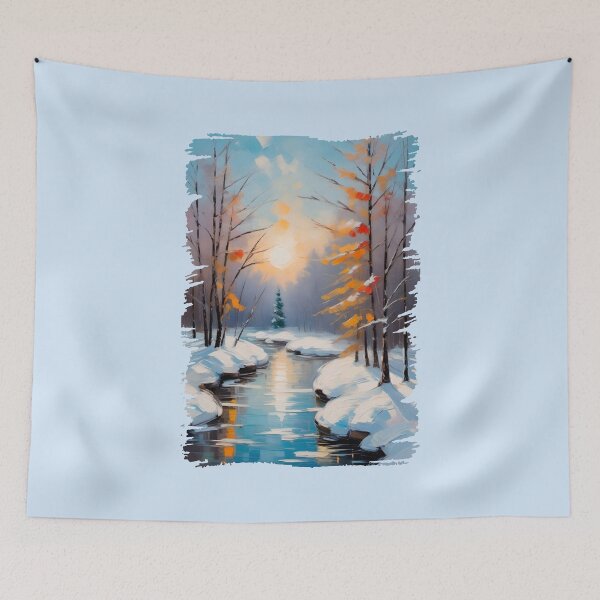 Item preview, Winter, impressionist painting, part of the Seasons collection designed and sold by lonelymoony.