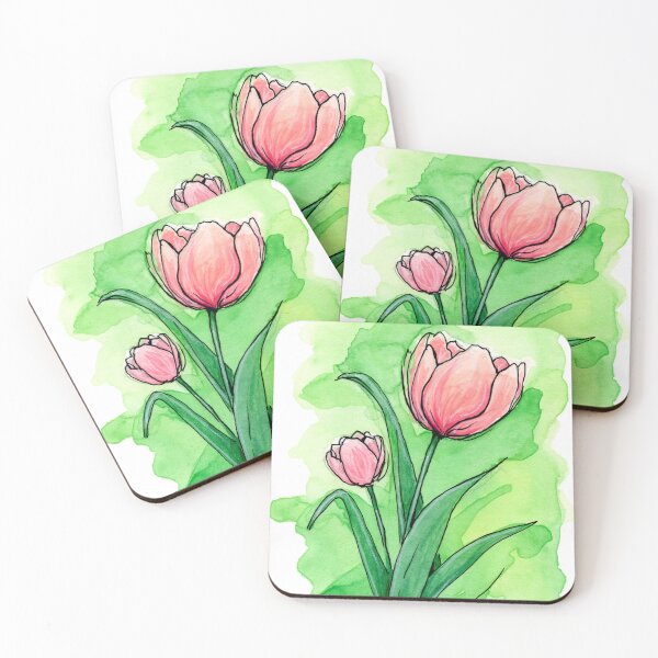 Item preview, Peachy Tulips designed and sold by Amy Preveza.