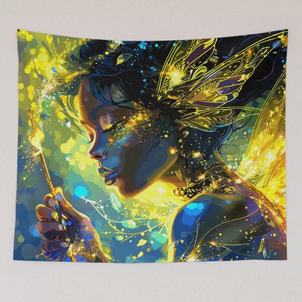 Item preview, Art By Minga Magical  Nighttime Fairy digital design designed and sold by Artbyminga.