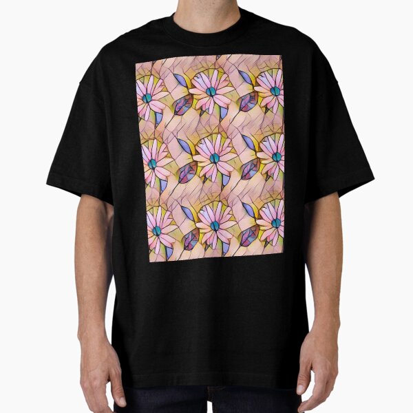 Vista previa del artículo con la obra «Patrón de pétalos de color rosa pálido de elegancia de mosaico floral», diseñado y vendido por LamarrDreams13.