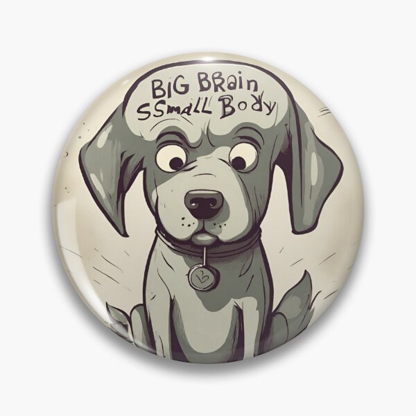 Item preview, a dog with a giant head   designed and sold by ASSNZA.