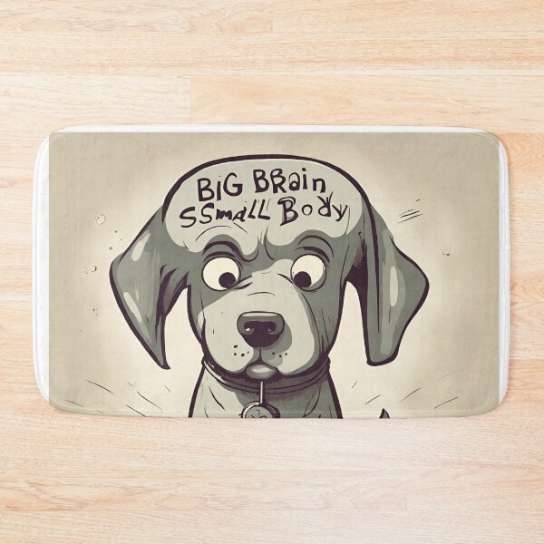 Item preview, a dog with a giant head   designed and sold by ASSNZA.