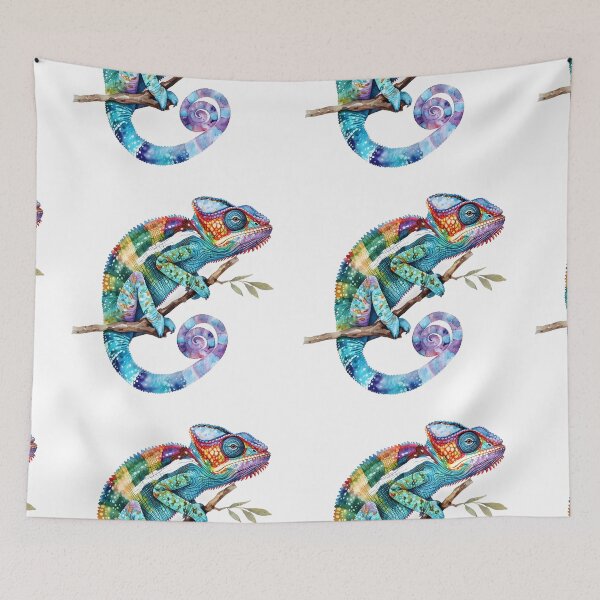 Item preview, Panther chameleon clings to a branch, bright and beautiful colors. #1 designed and sold by kizenya.