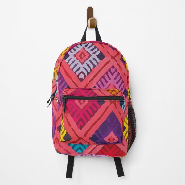 Item preview, Maximalist decor geometric embroidery multicolor patchwork vibrant folk art designed and sold by T-Mex.